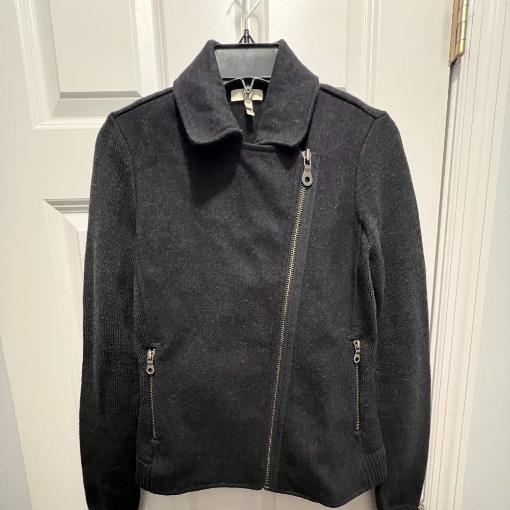 Joie asymmetrical wool moto jacket size small